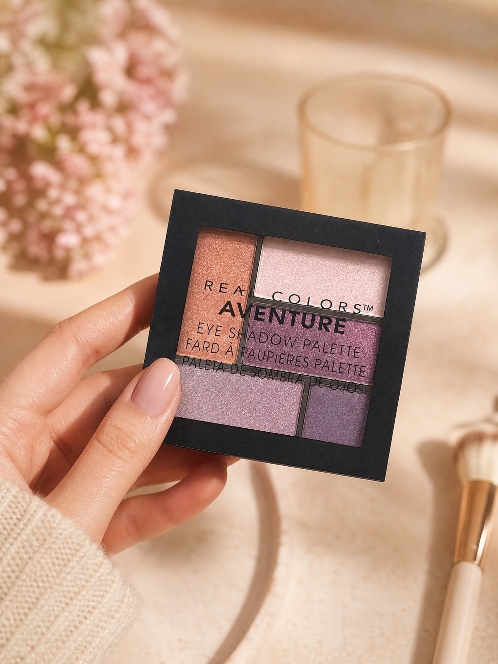 Real Colors Aventure Eye Shadow Palette - Rose Gold, Purple Shades